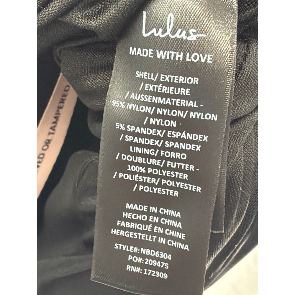Lulus Epitome of Allure Black Mesh Strapless Ruched Maxi Dress NBD6304 Womens L - Picture 11 of 12